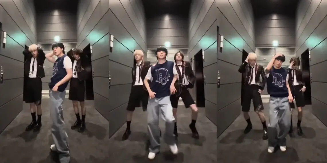 TXT's Beomgyu and Soobin join BTS' Jimin for the "Like Crazy" challenge
