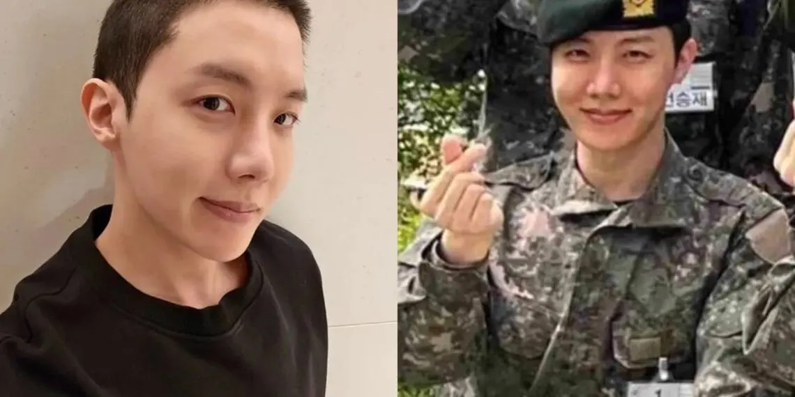 BTS's J-Hope looking healthy and well at the military training camp