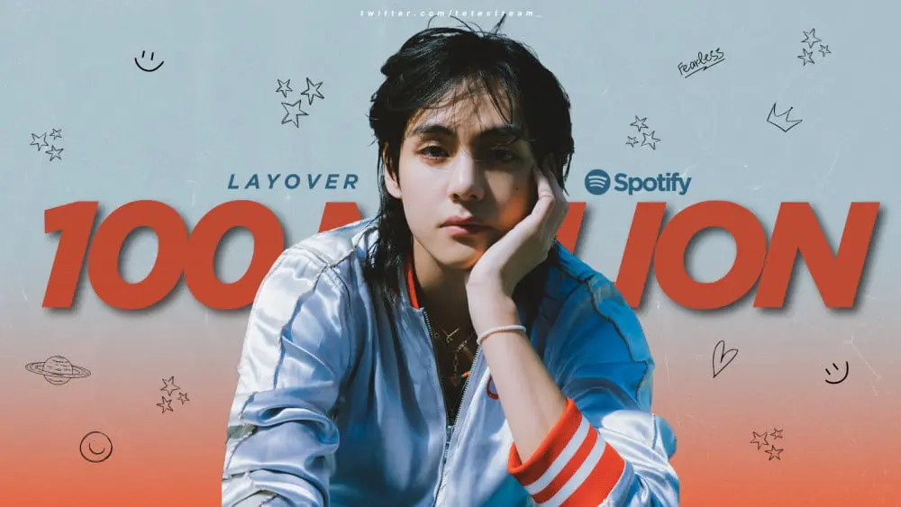 BTS V's (Kim Taehyung) solo debut album "Layover" surpasses 100 Million Streams on Spotify before the album release