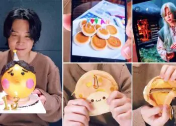 Jimin shows off the gifts(?) he got from Jin, SUGA, and V for his birthday
