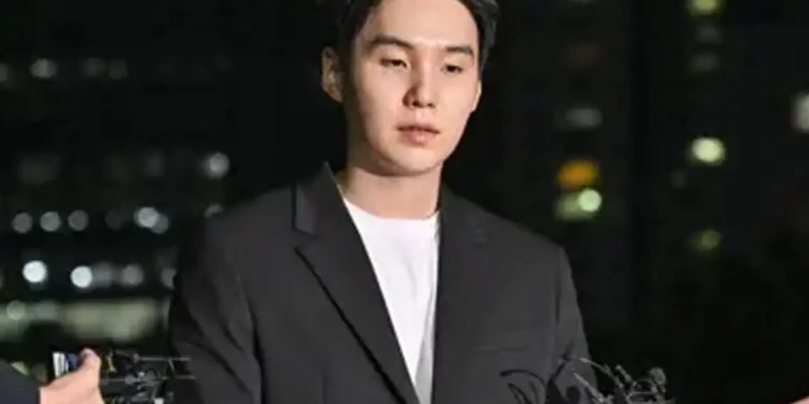 The Korea Communications Standards Commission issues a legal sanction to JTBC for incorrect CCTV reporting in SUGA's DUI case