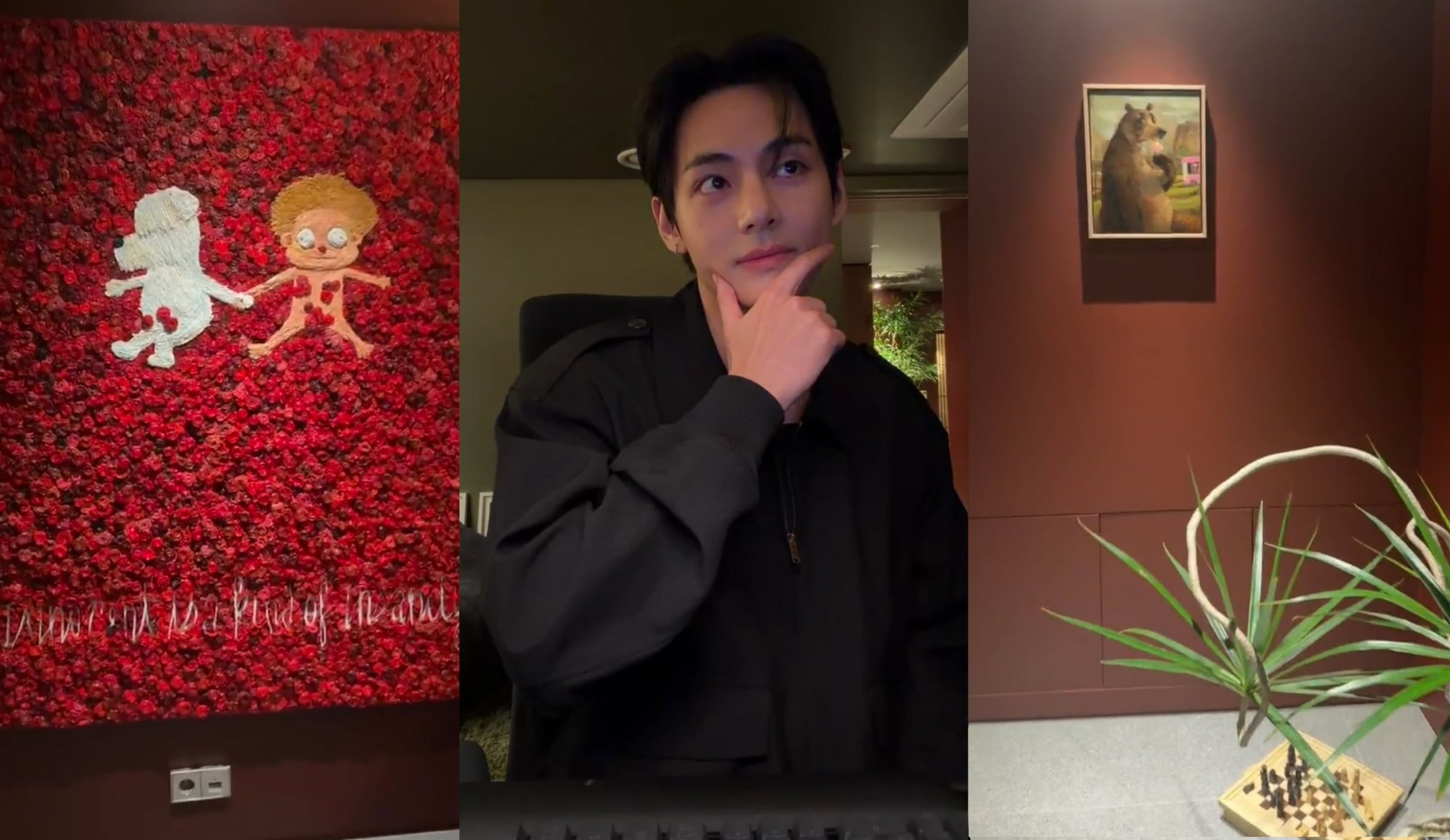 Netizens suspect that a photo of BTS’s V snuggling with a cat was taken on BLACKPINK Jennie’s bed